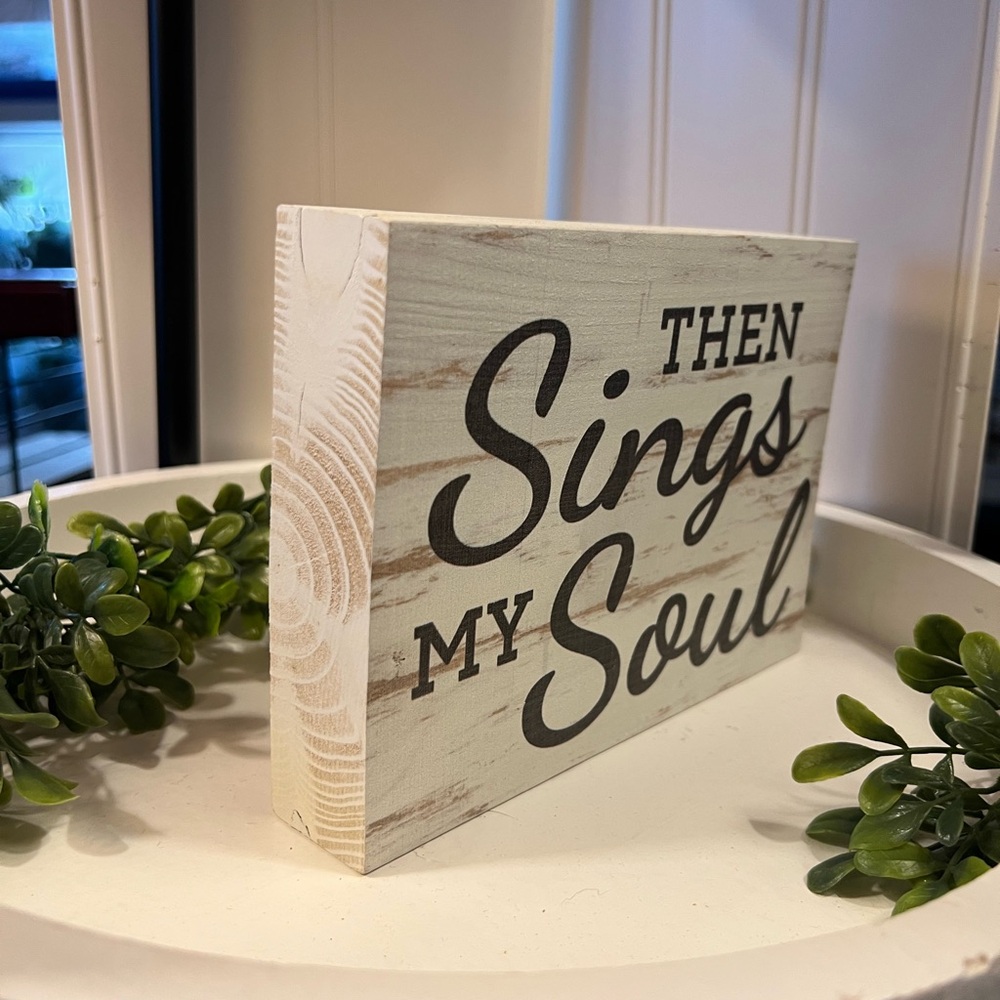 Decorative Wooden Sign with Inspirational Quote